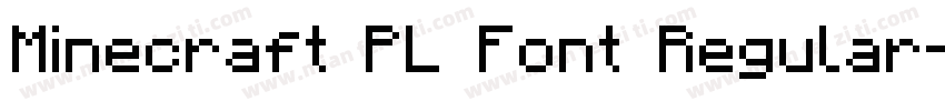 Minecraft PL Font Regular字体转换